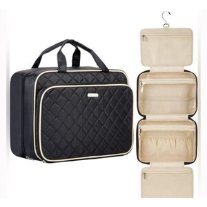 FINDCOZY Extra Large Toiletry  with Hanging Hook, Travel Makeup Bag / New